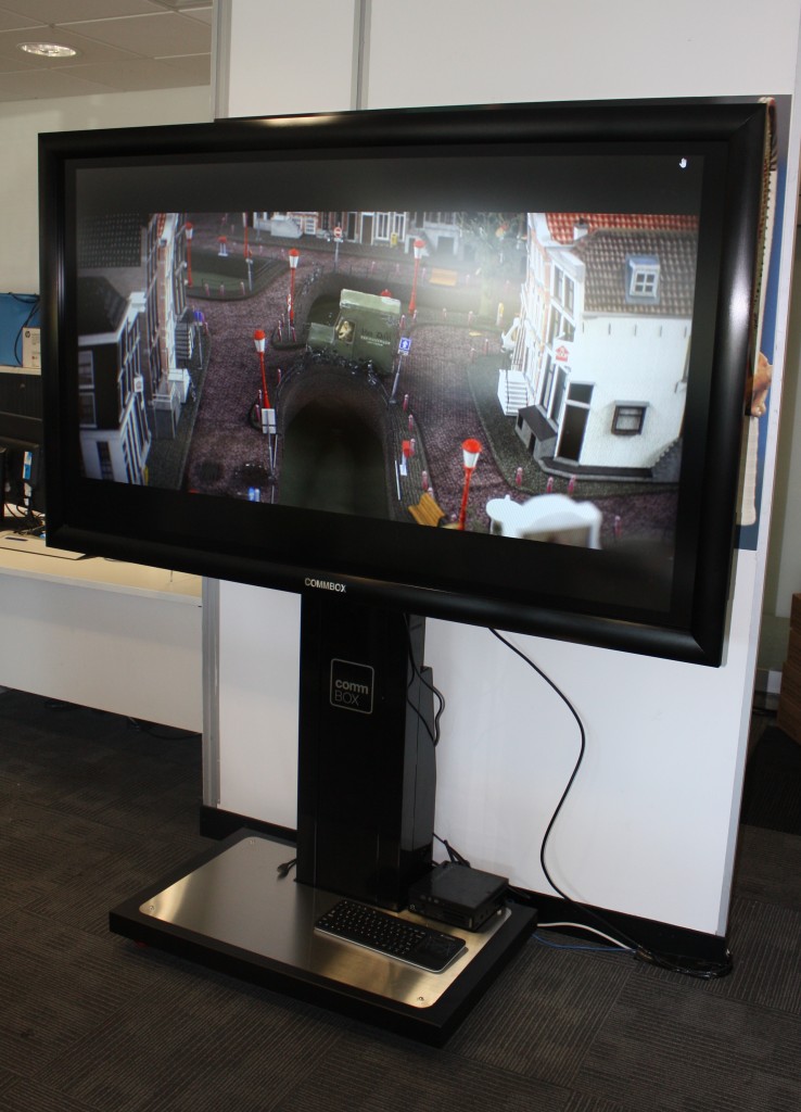 Commbox 75" Touchscreen on Moveable Stand - Recent DIB setup