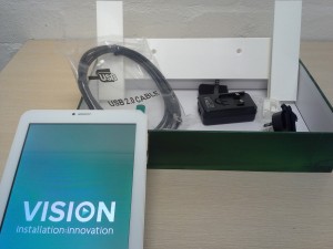 Vision FreeSpace Room Booking Tablet - What's in the box - Wall Mount - DIB Audio Visual (med)