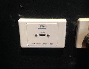 HDMI input plate