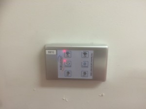The Joey micro simplified wall control panel for Korowa's classroom projector upgrade