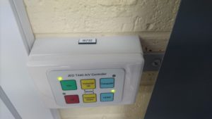 JED T440 Six Button Wall Control panel for library projector