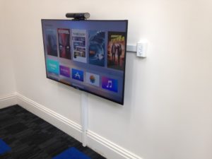 Sony display extron control panel and TelyHD pro for video conference install