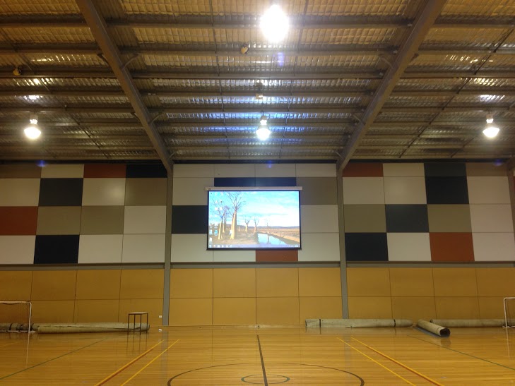school hall gym projector system