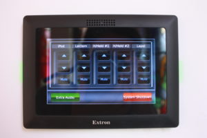 7” Extron TouchLink Pro control panel for chapel av installation