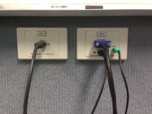 VGA and HDMI input wall plates for interactive projector system 