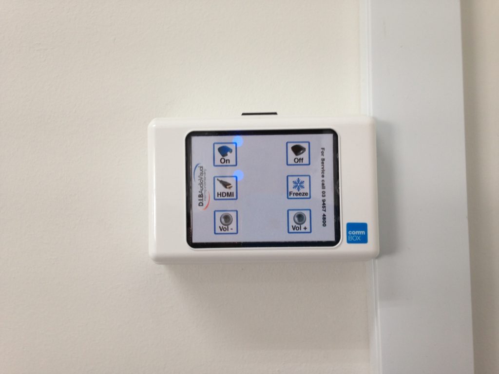 Joey Micro 6 simplified wall control panel in Fitzroy High School