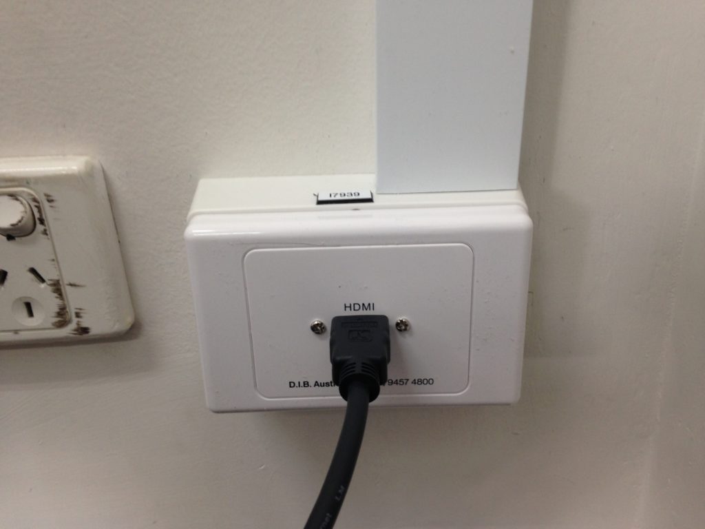 HDMI input plate connection in Fitzroy High School
