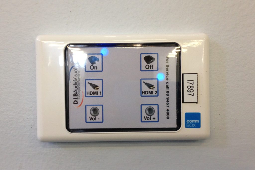 Joey Micro 6 Button AV Wall Control Panel at Padua College