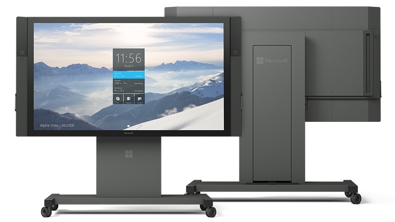 Microsoft Surface Hub on floor stand