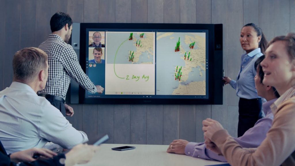 Microsoft Surface Hub in action