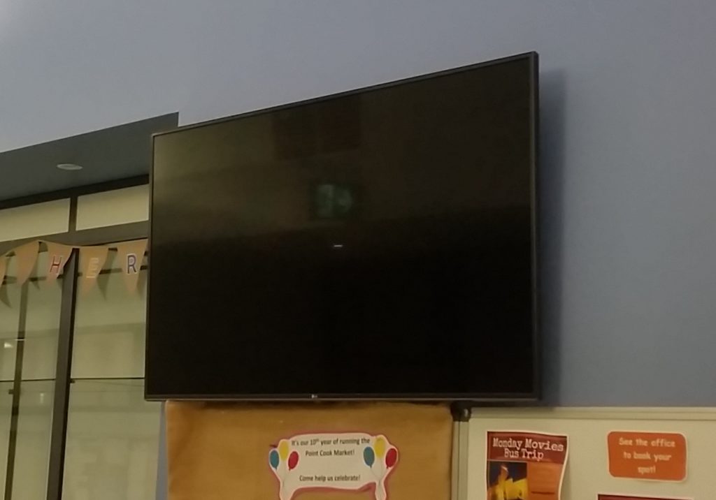 LG Commercial Lite integrated HDTV, 55" Full HD Commercial monitor at Jamieson Way Community Centre