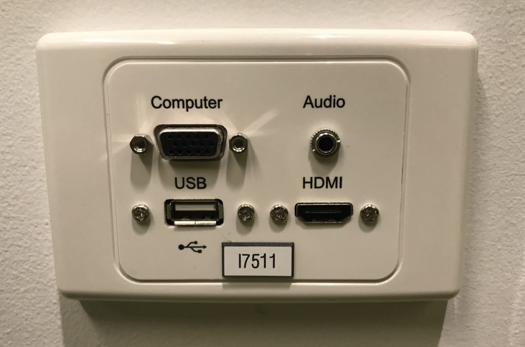 USB, Audio and HDMI input plate at B2B