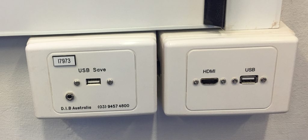 USB save plate and HDMI/USB input plate