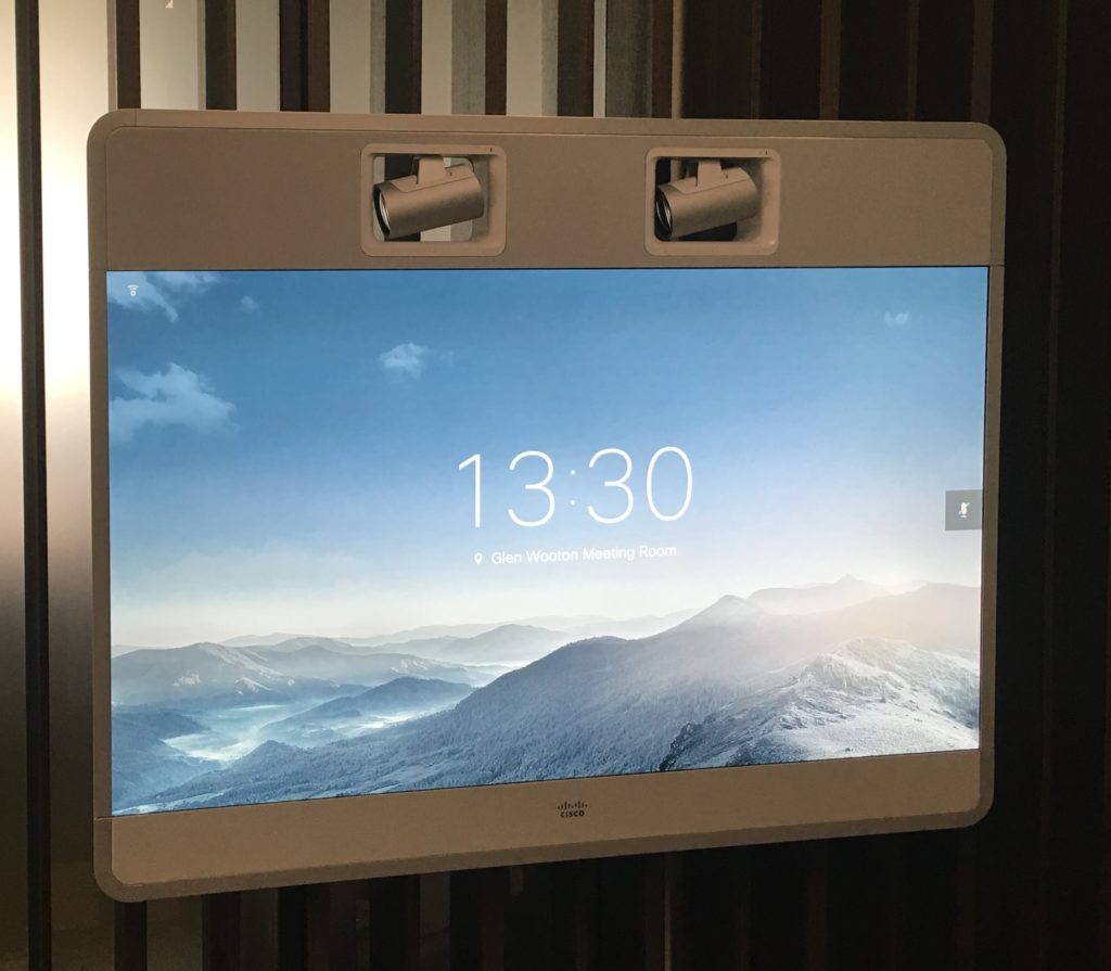 MX800 wall-mounted screen at CGS