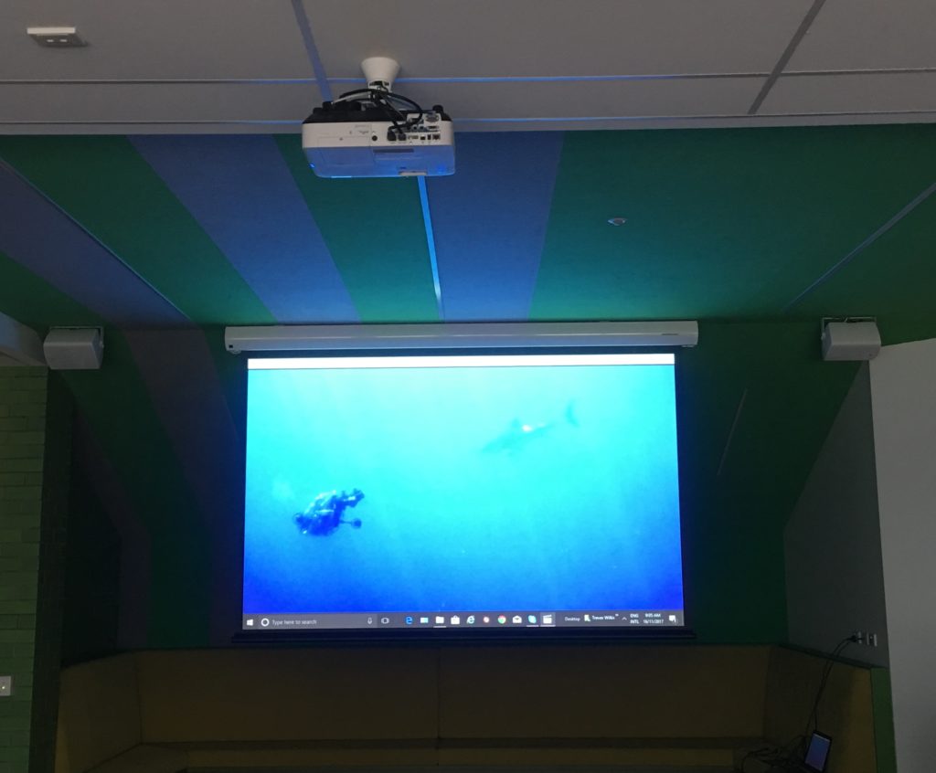  EPSON EB-2155W Installation Projector and motorised Grandview Smartscreen 120" 16:10 Projector Screen at Ringwood Secondary