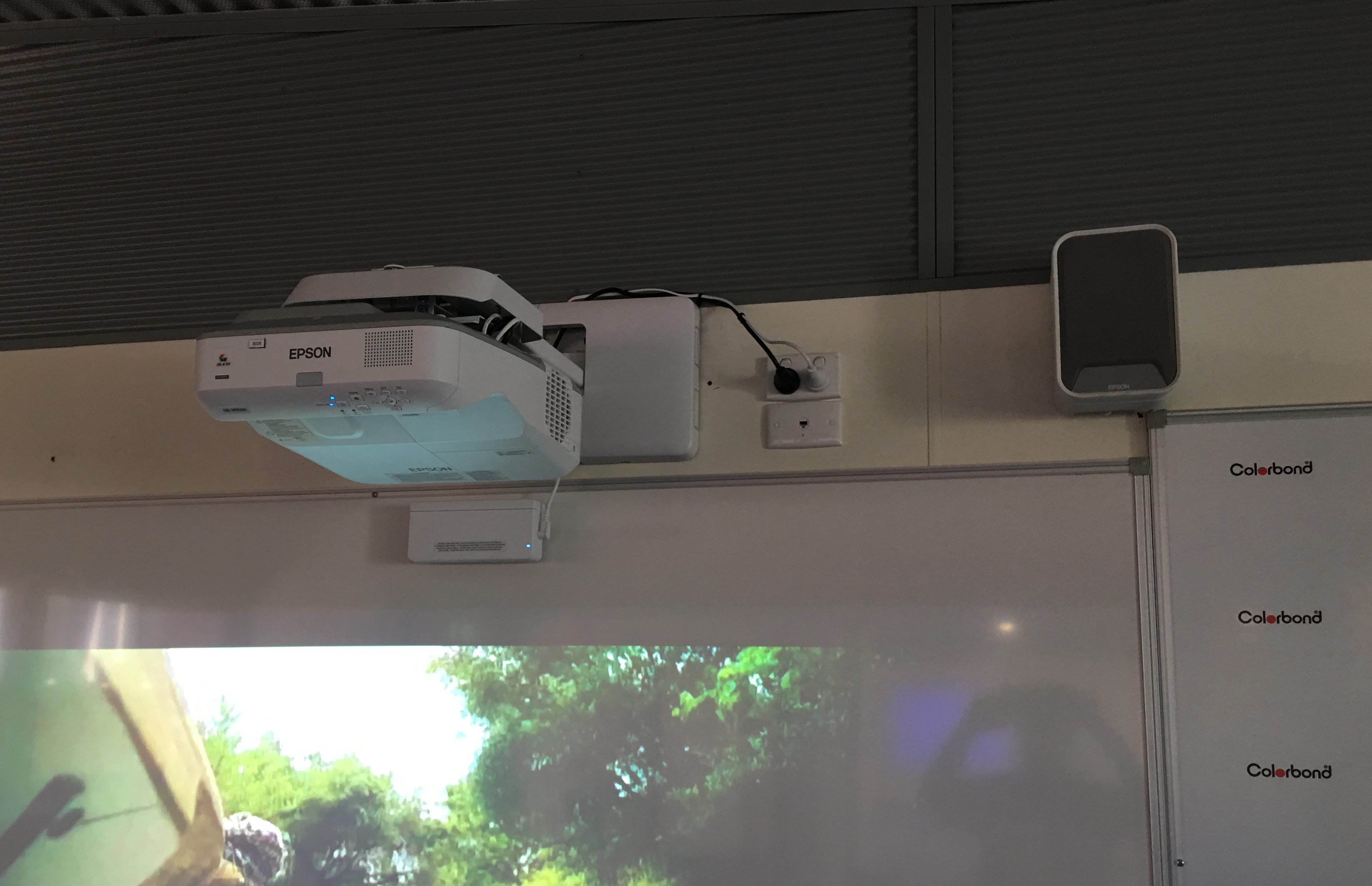 EPSON EB-695Wi Interactive Finger Touch Projector and EPSON speaker at Balwyn Primary