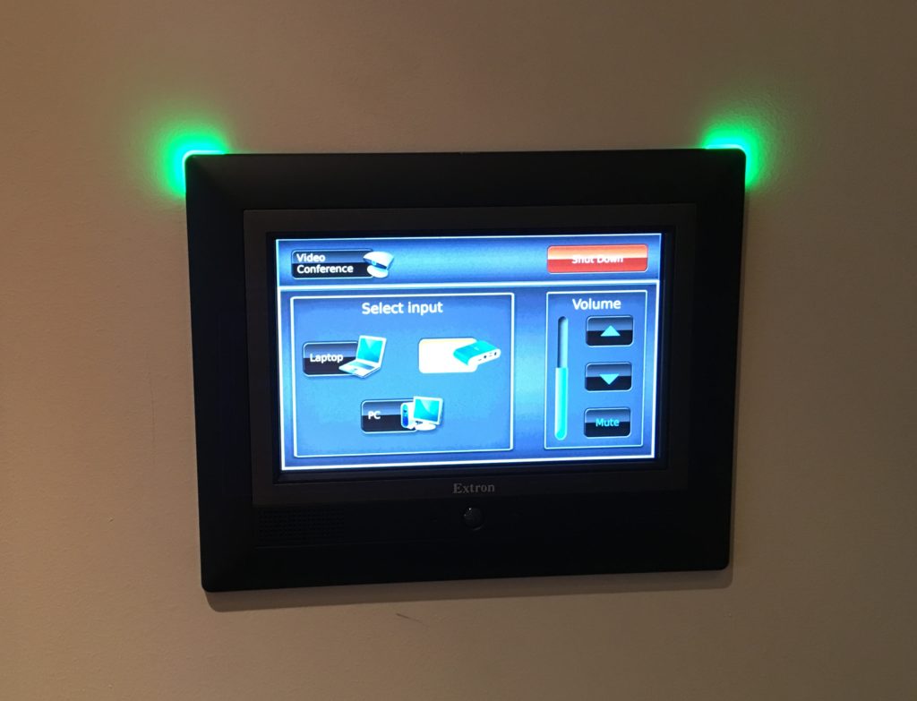 Extron control system with custom user interface