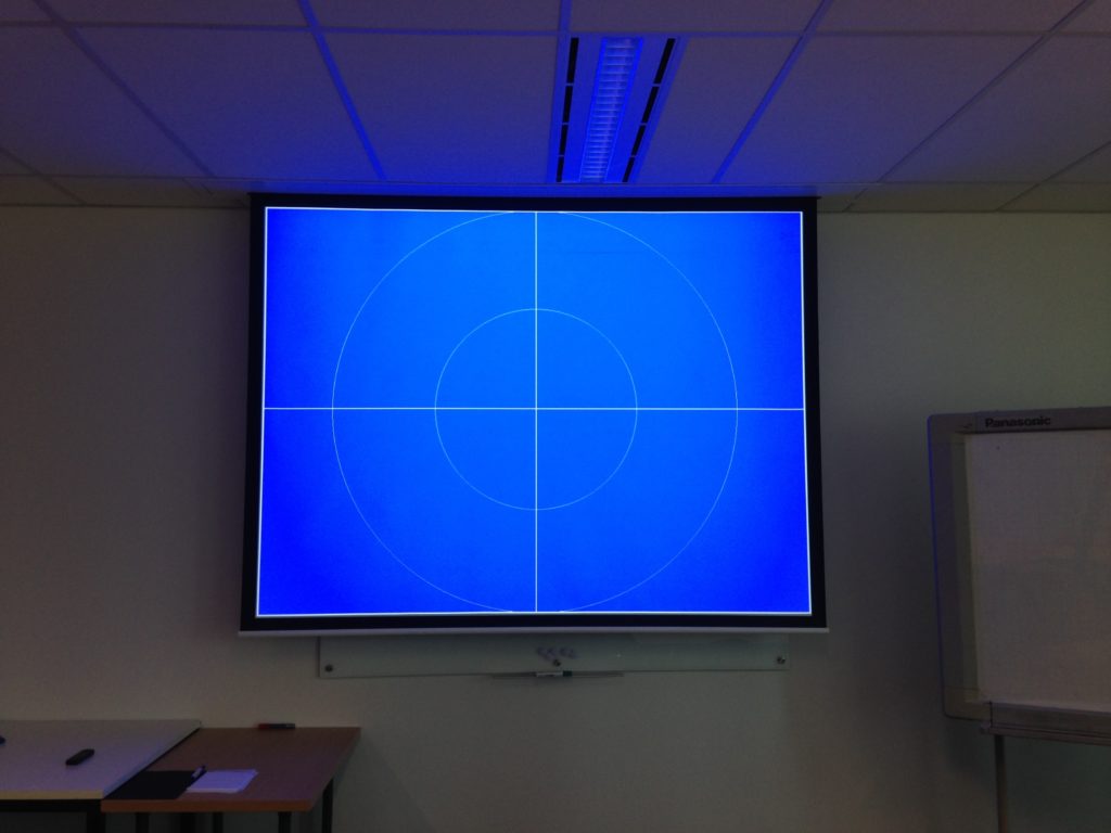 Example display by EPSON EB-2055 Installation Projector at CPSU