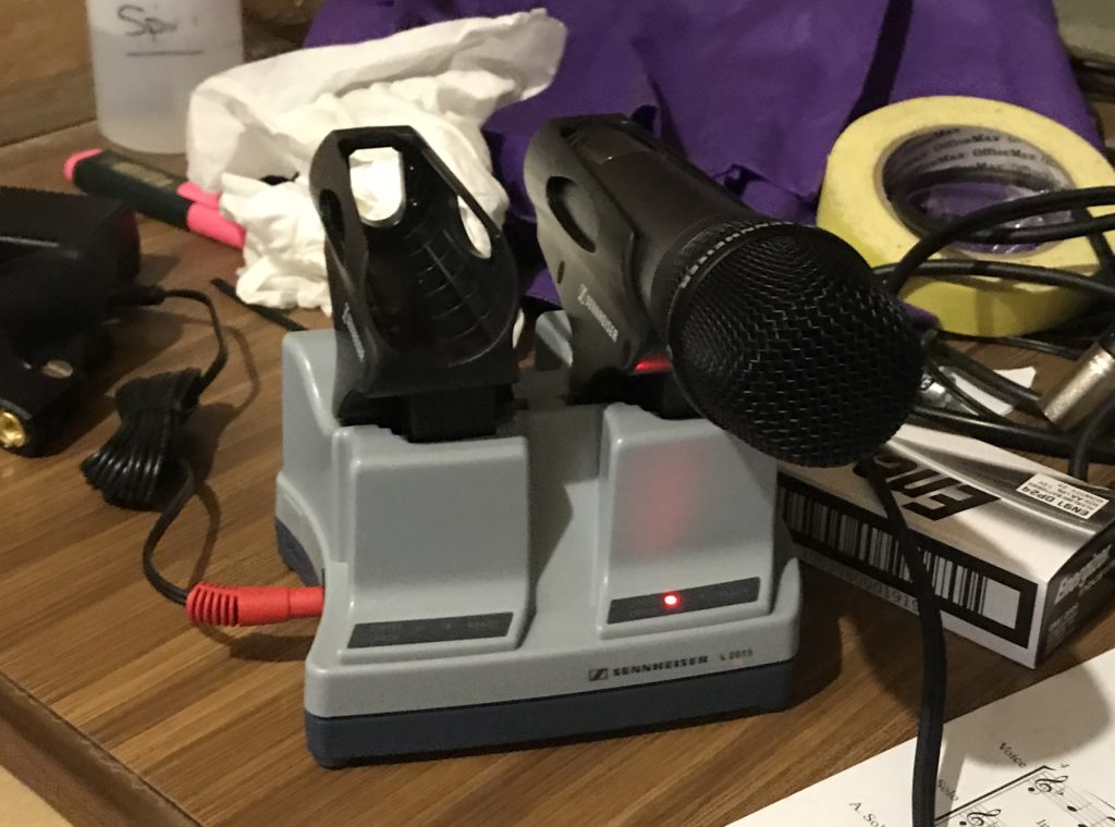 Microphone from Seinnheiser wireless microphone system at Kilvington Grammar