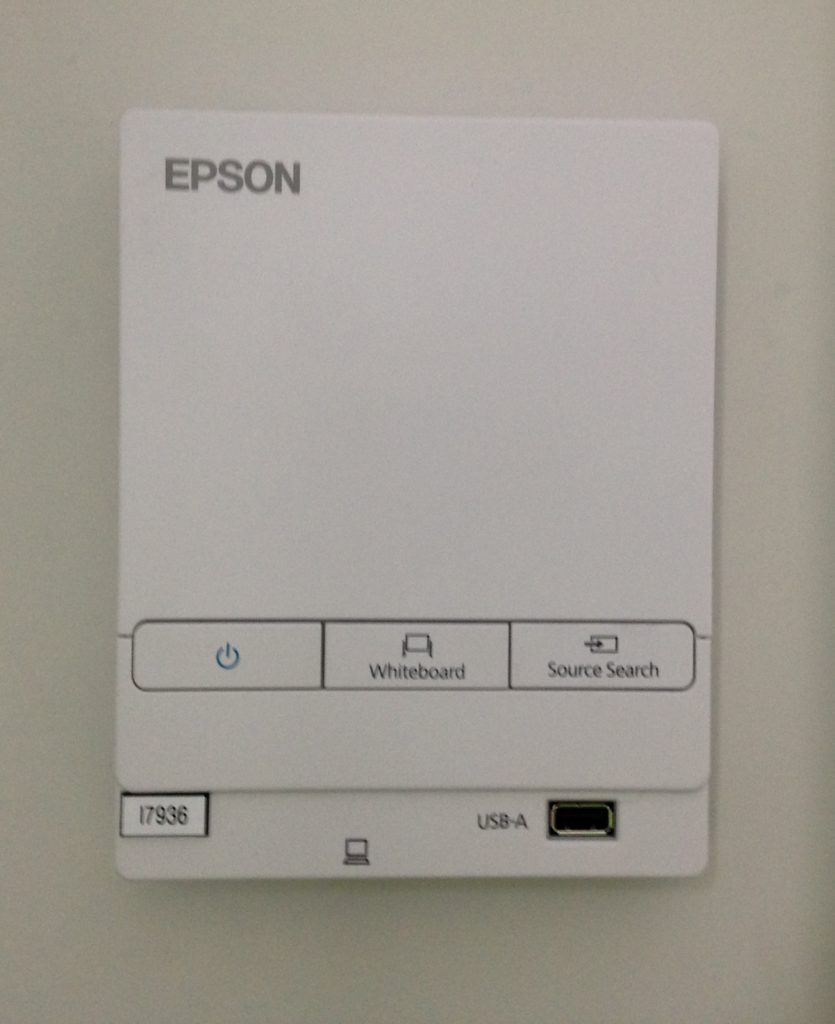 EPSON Meeting Mate control panel at St Paul's Primary School