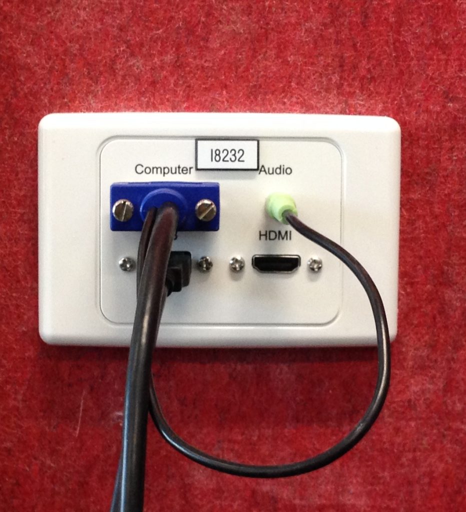 HDMI and VGA/audio input plate at Bellbridge Primary