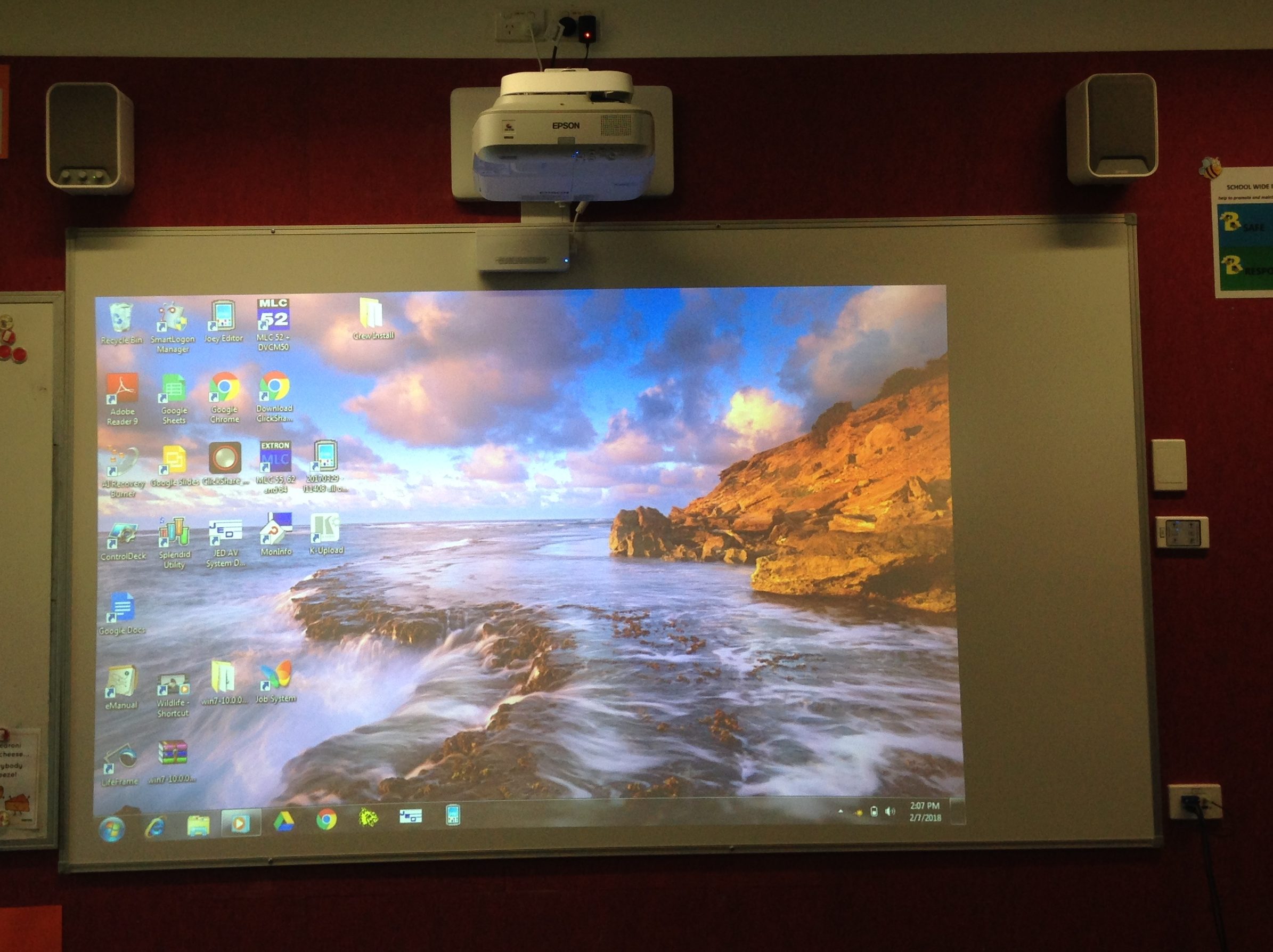 EPSON EB-695Wi Interactive Finger Touch Projector at Bellbridge Primary