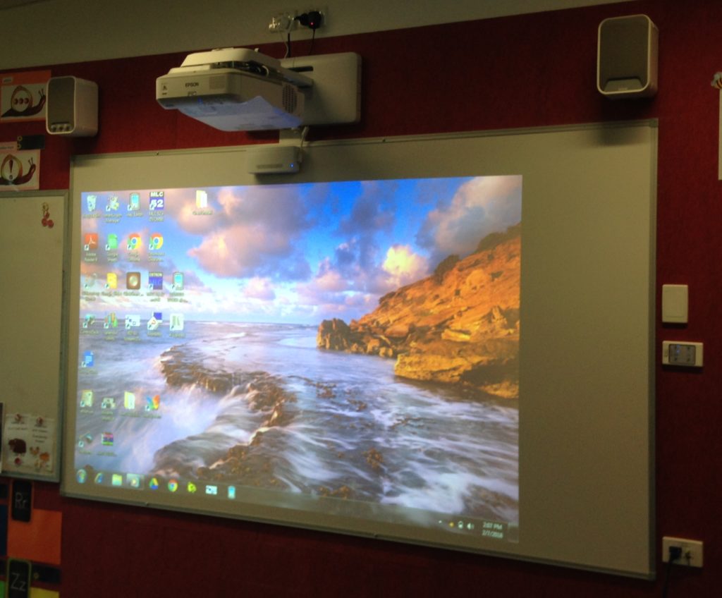 EPSON EB-695Wi Interactive Finger Touch Projector at Bellbridge Primary