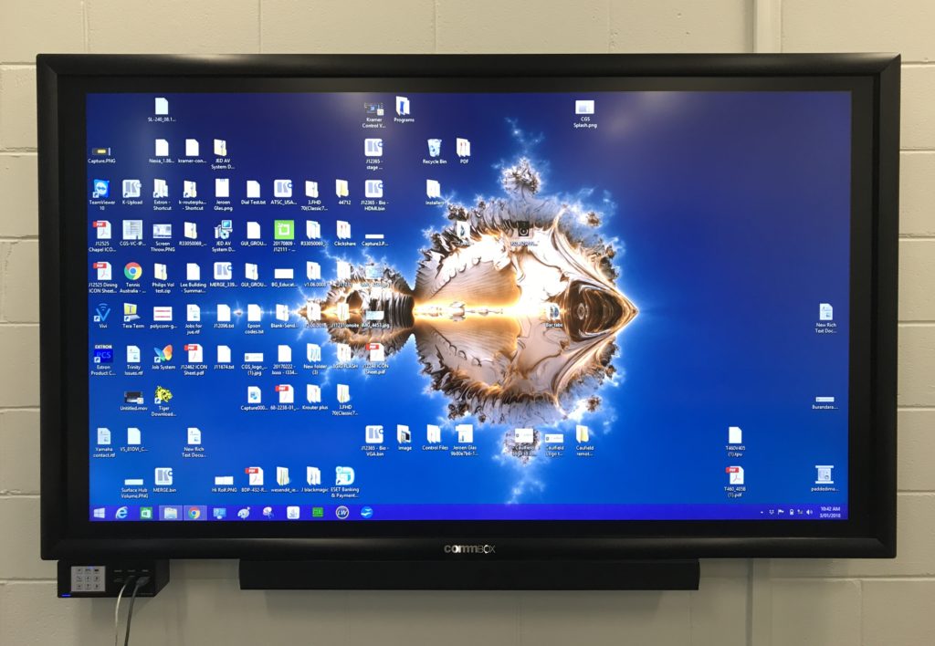 CommBox Interactive 80" Touch Monitor w/ Commbox Soundbar at St Catherine's