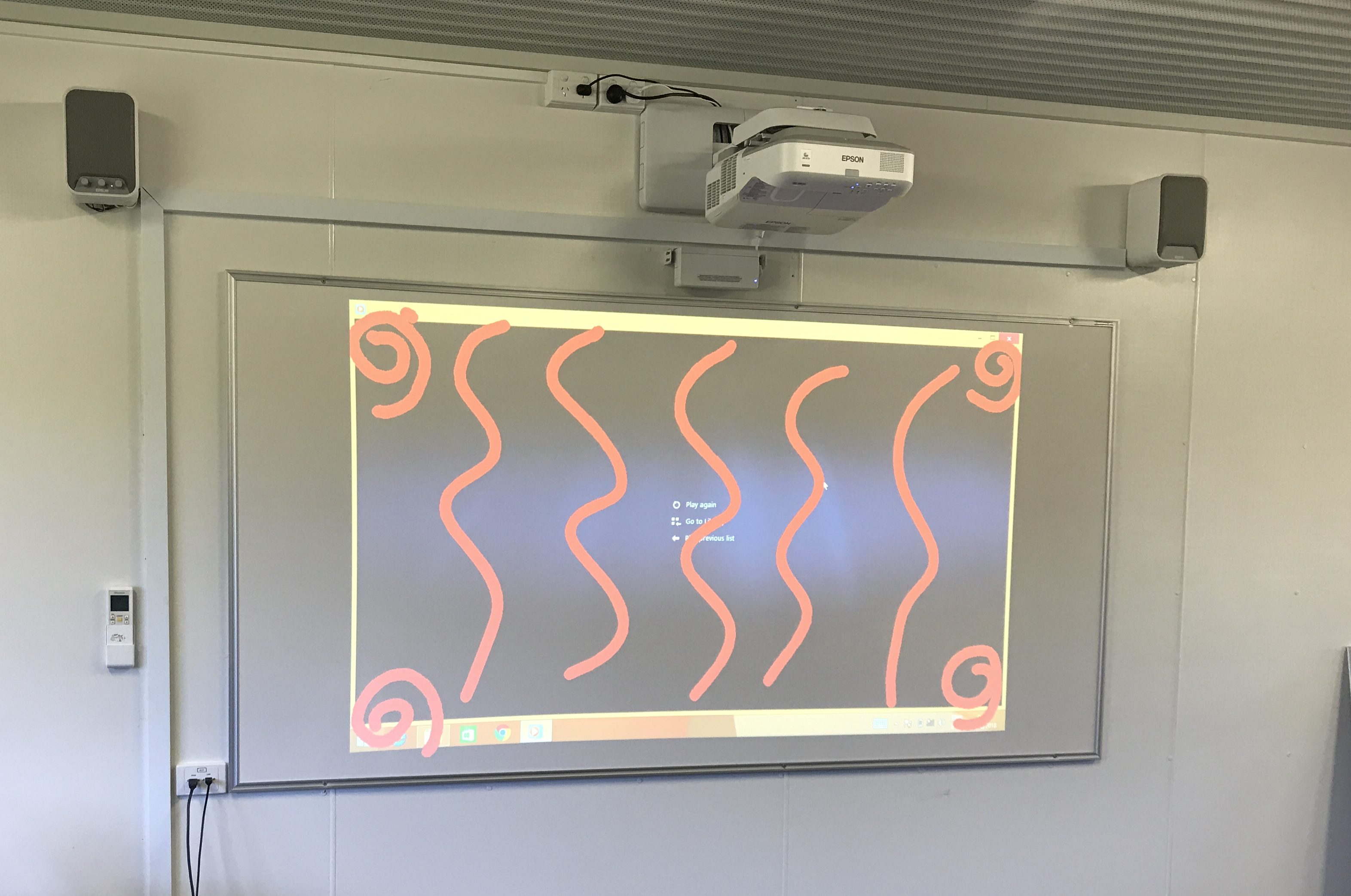 EPSON EB-695Wi Interactive Finger Touch Projector at Cornish College