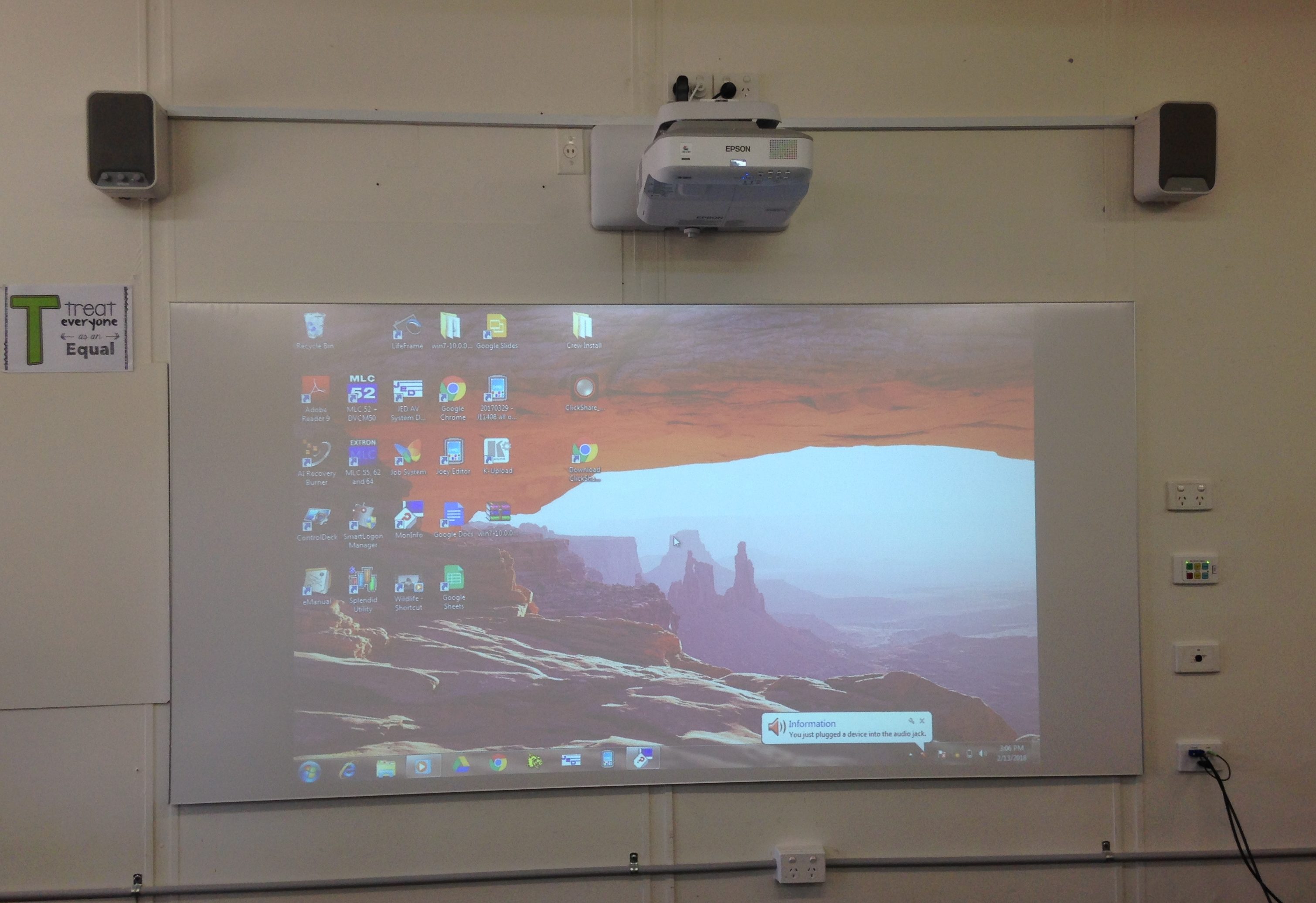 EPSON EB-685W projector at Melton Secondary