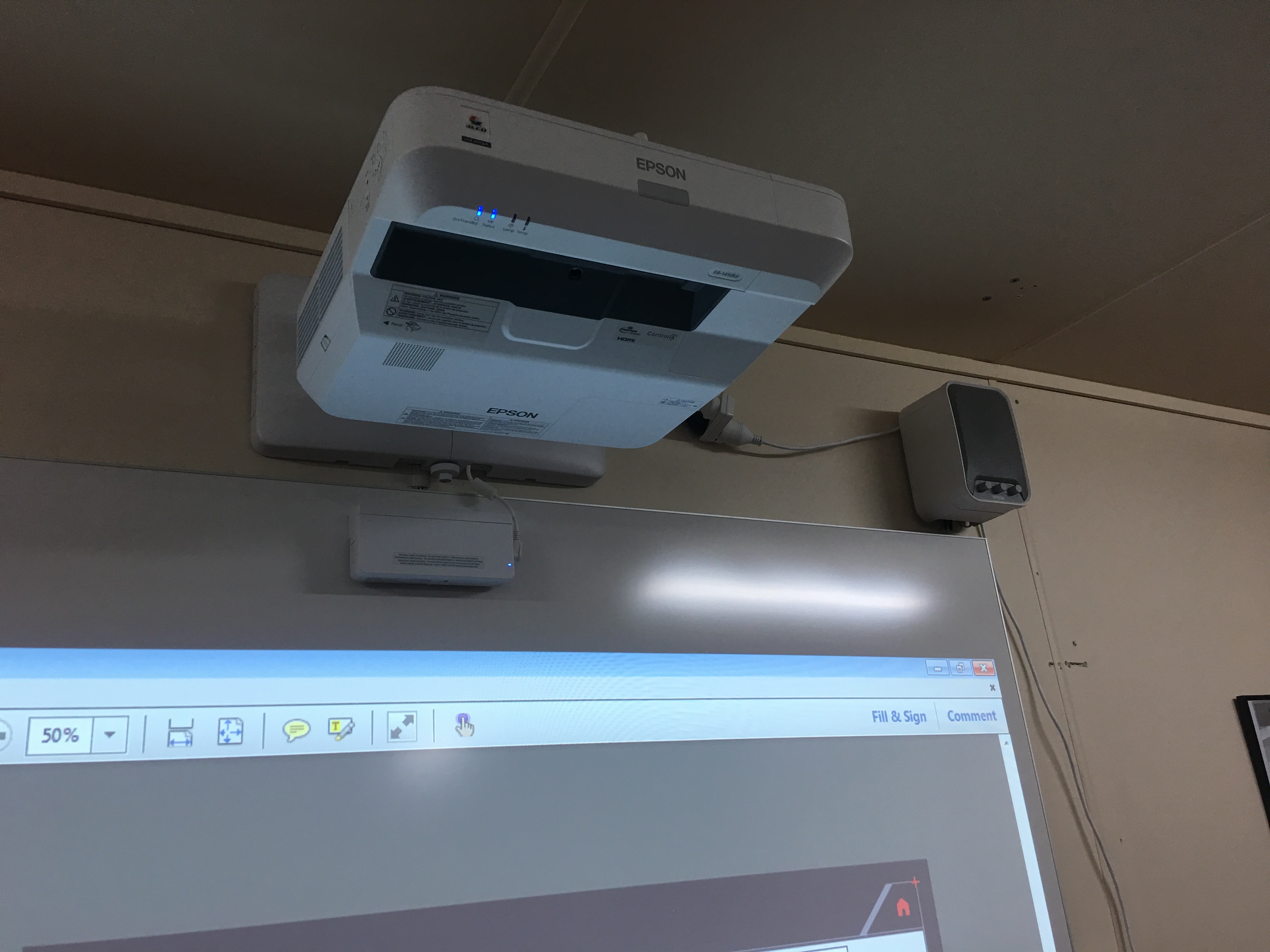 EPSON EB-1450Ui Interactive Projector and EPSON 15W speaker at Victoria Police