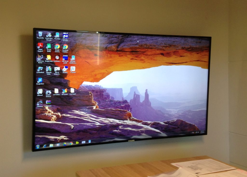 65" Philips commercial lite monitor at Siena College