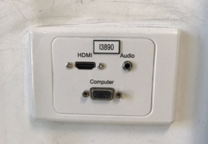 Wall plate with various inputs including HDMI