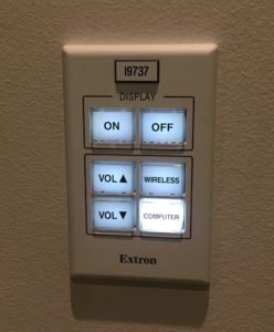 Extron MLC55 wall control panel