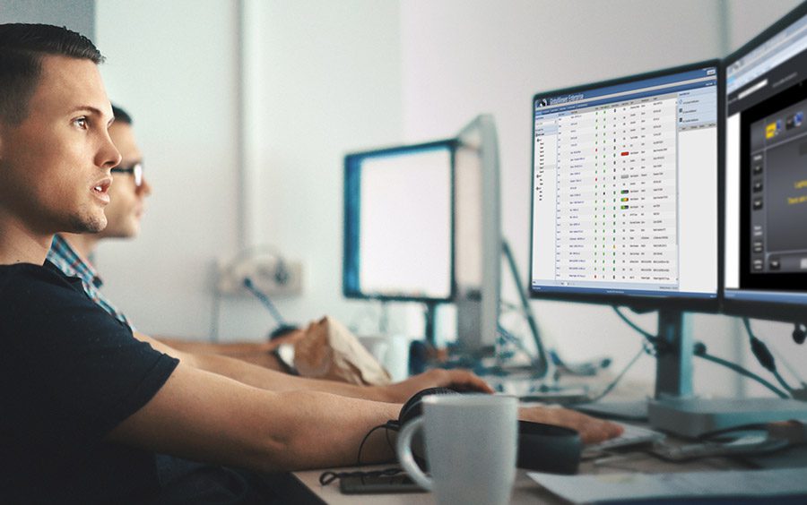 Man using Extron GlobalViewer