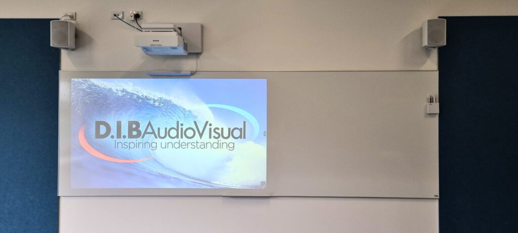 Projector setup on Heatherwood School classrooms. Installed by D.I.B Audio Visual.