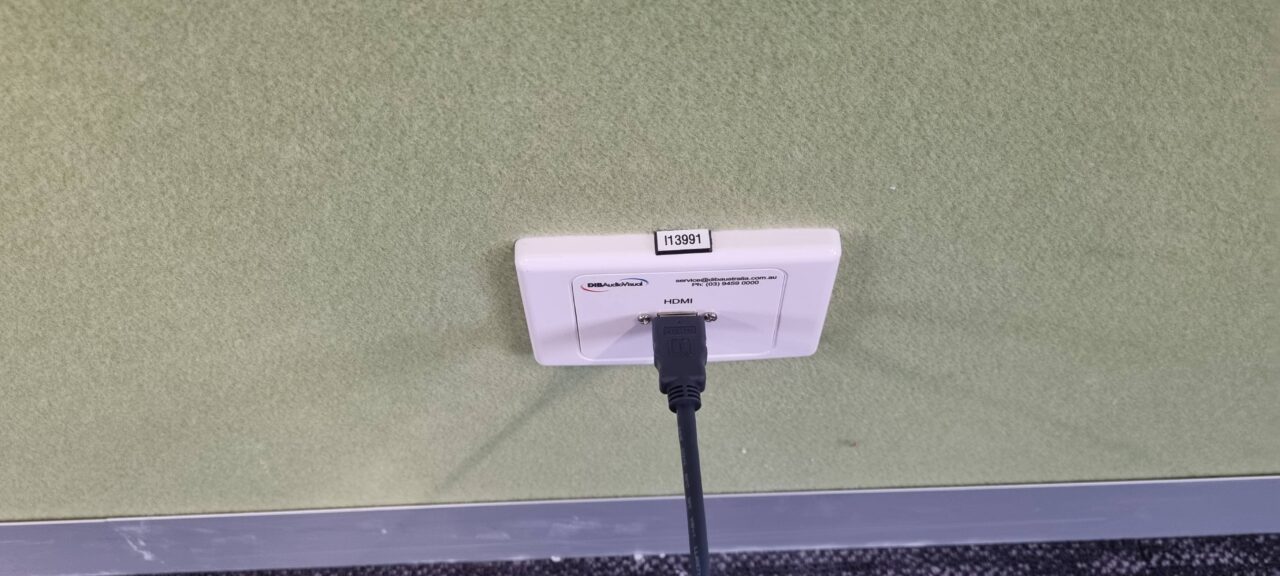 HDMI wall plates installed by D.I.B Audio Visual at Sunbury Downs Secondary College Relocatable Classrooms