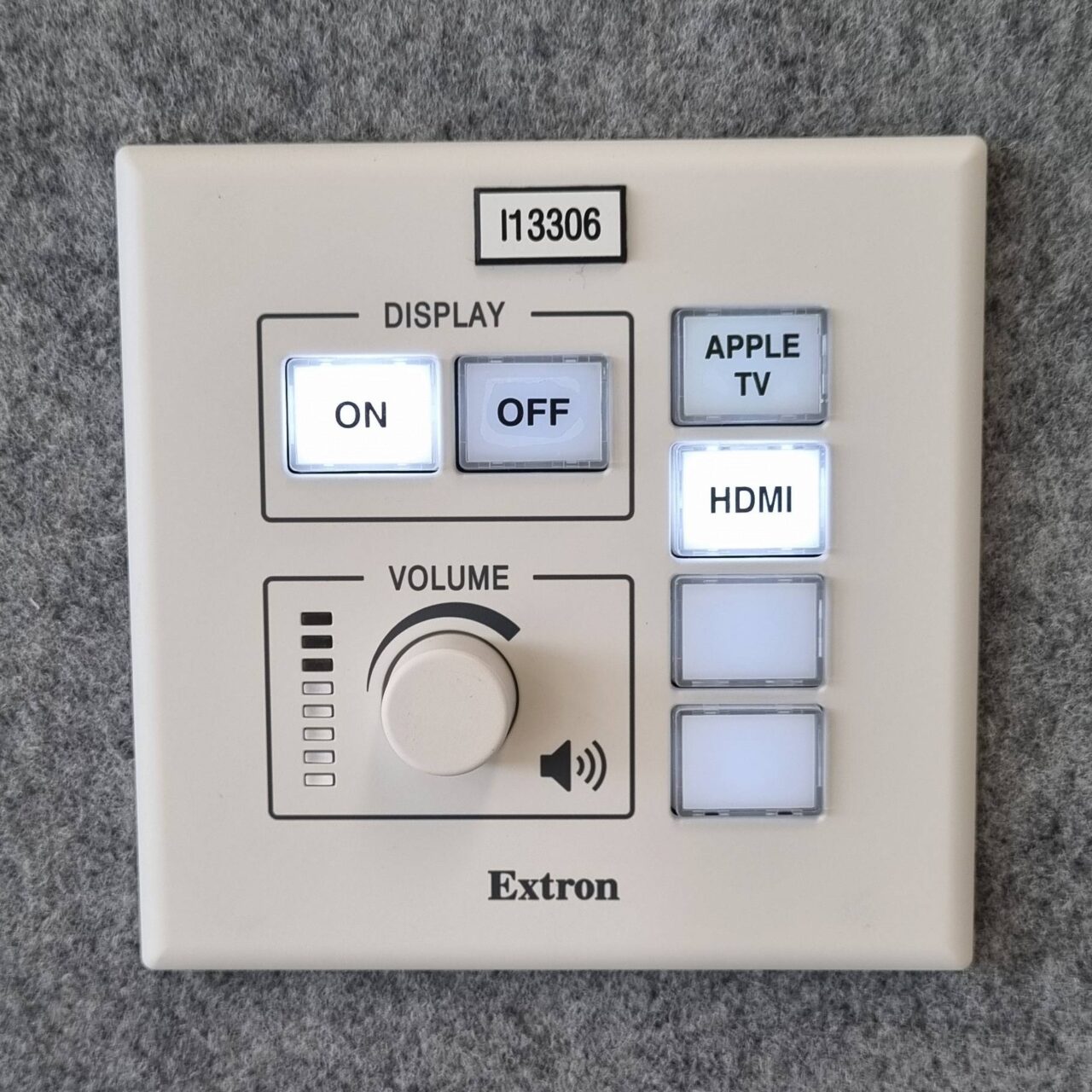 Simple Extron controls allow staff to switch between Apple TV and HDMI inputs, adjust volume and power the projector on or off through an intuitive interface.