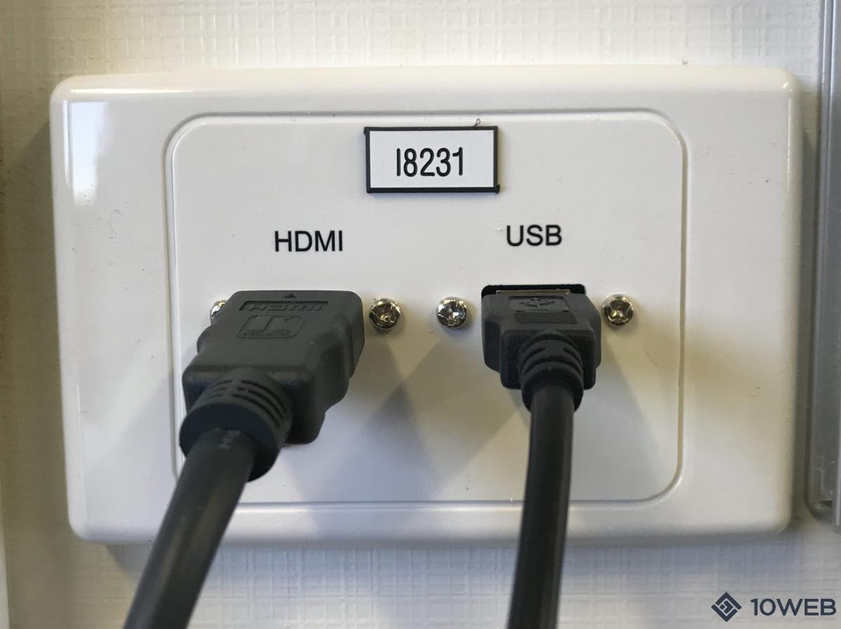HDMI / USB input plate