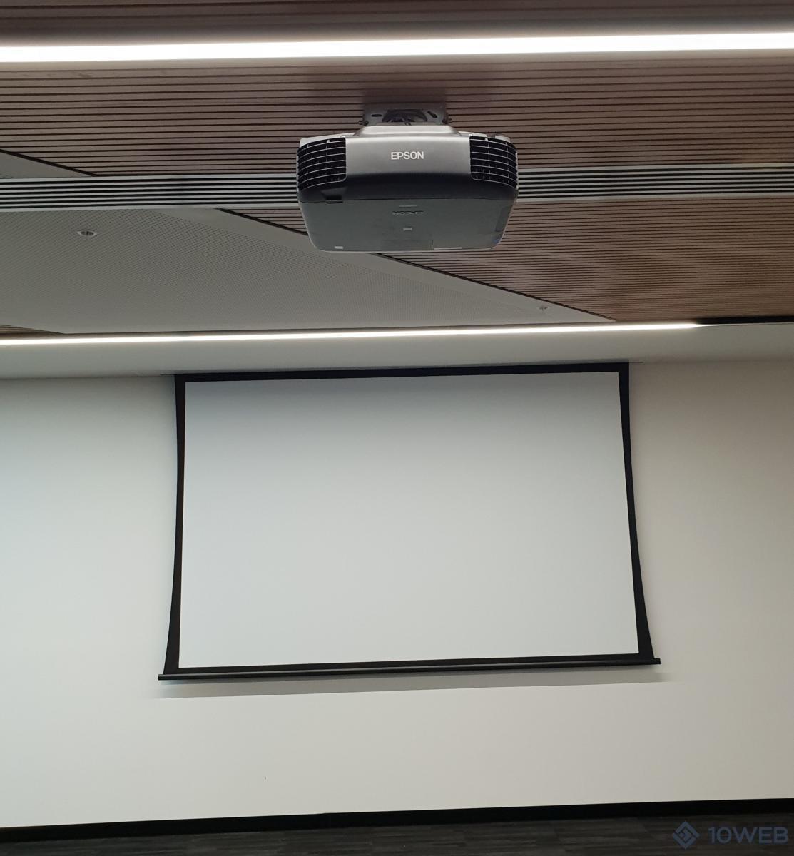 Epson EB-L1505UNL laser projectors and ScreenTechnics ElectriCinema projection screen at Padua College