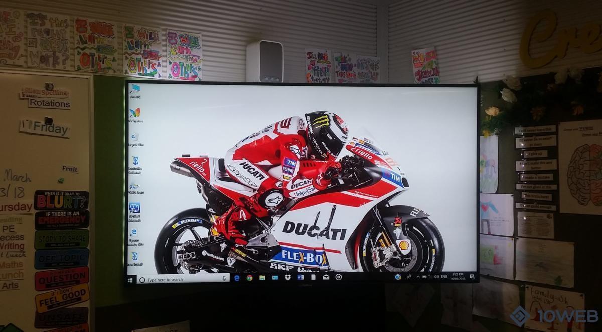 75" Philips commercial monitor at Armadale