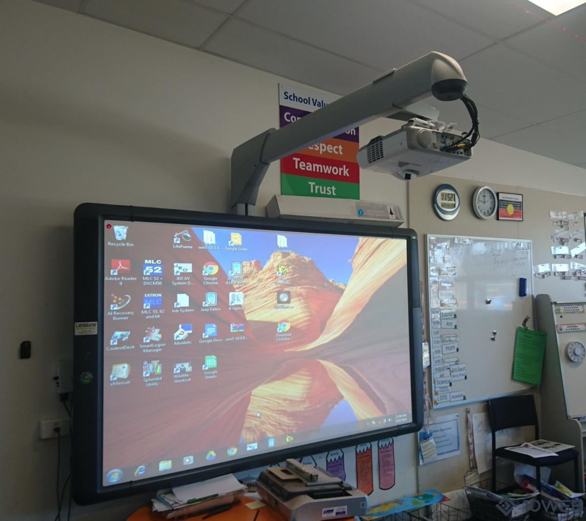 EPSON EB-535W projector at Melton West PS