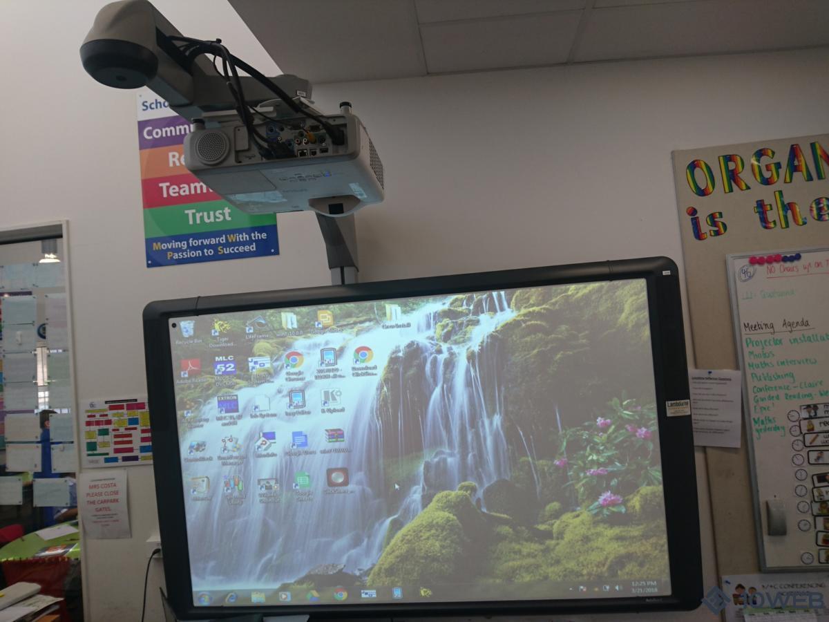 EPSON EB-535W projector at Melton West PS