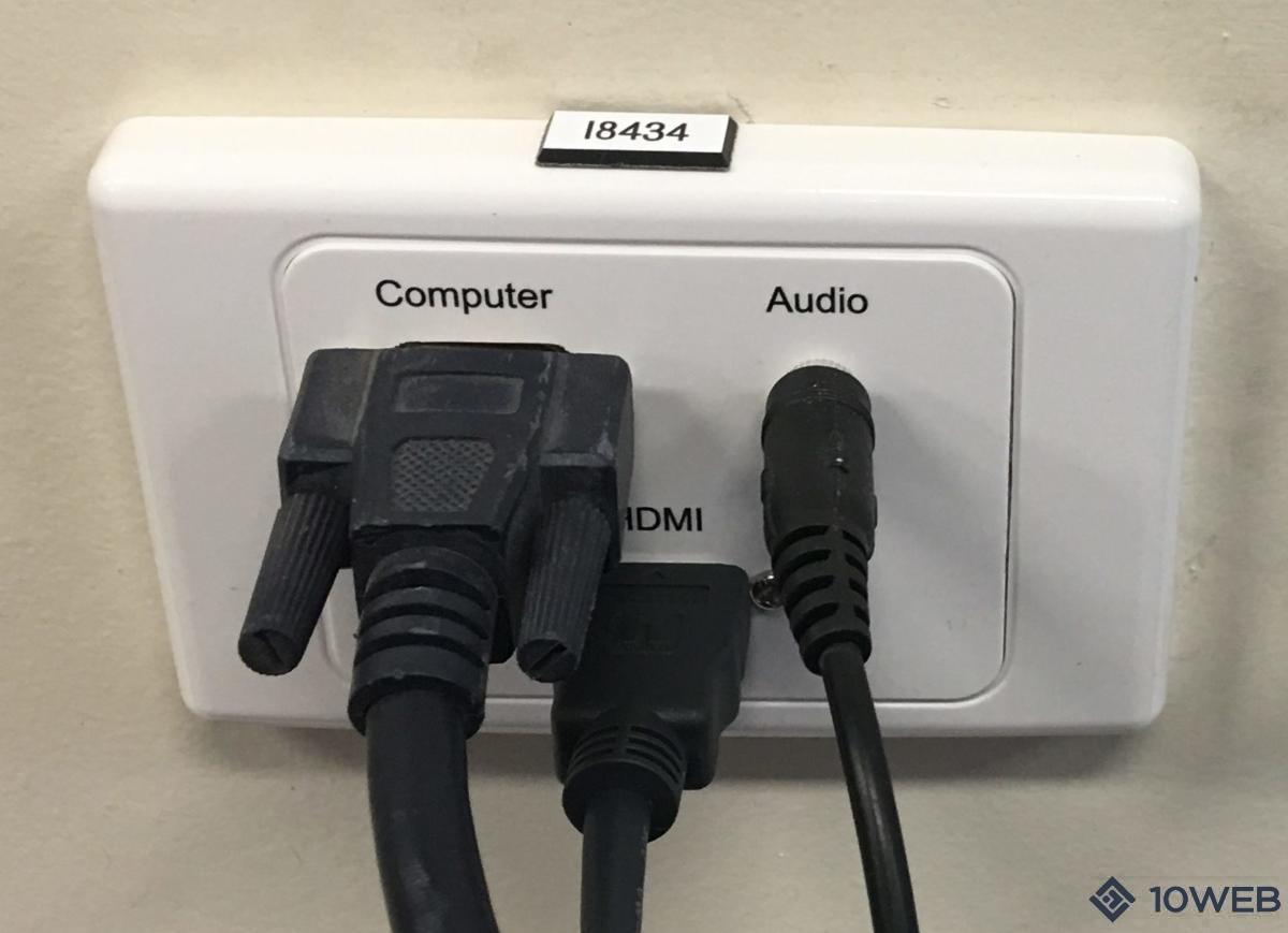HDMI, VGA/Audio input plate at PowerCor