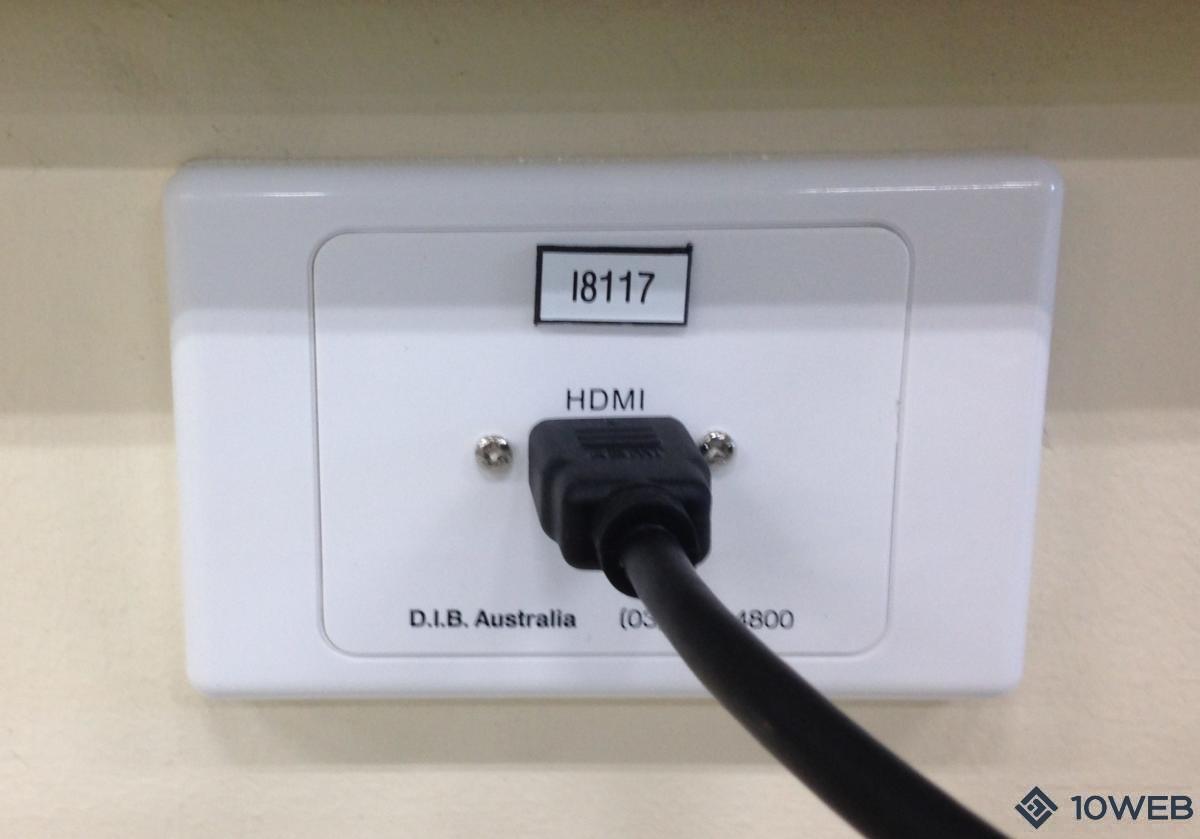 HDMI input plate at Lalor North Secondary