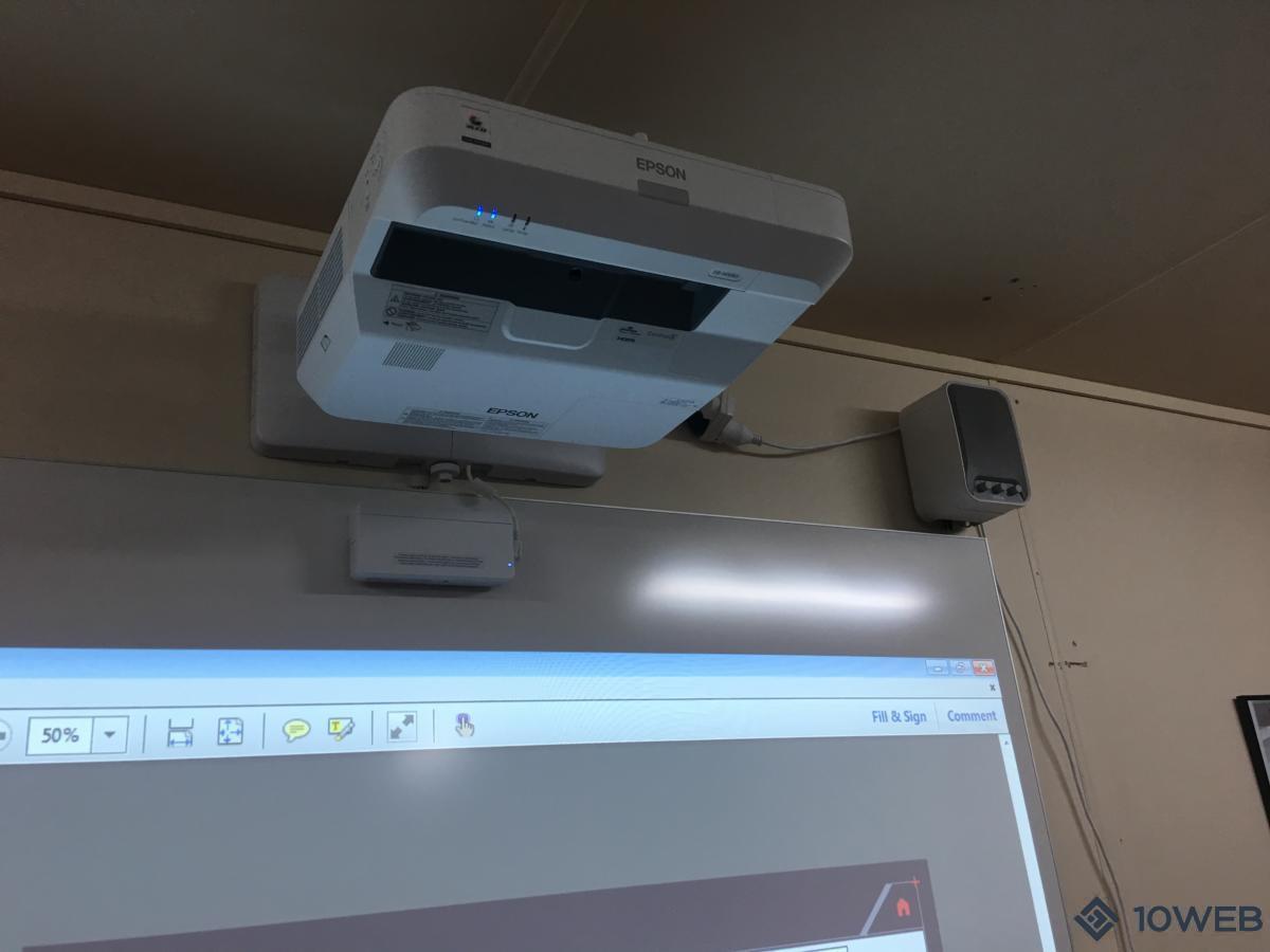 EPSON EB-1450Ui Interactive Projector and EPSON 15W speaker at Victoria Police