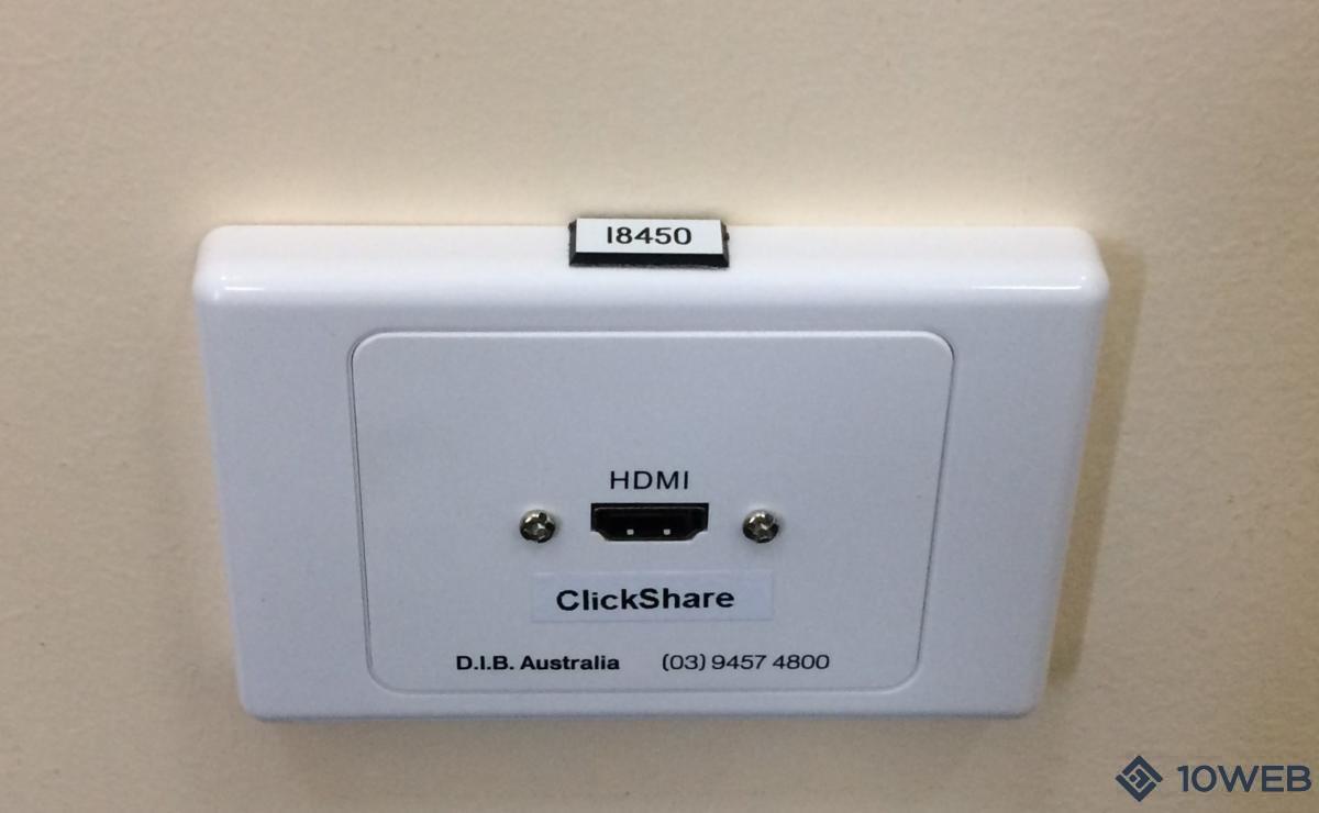 HDMI input plate at Kilbreda College