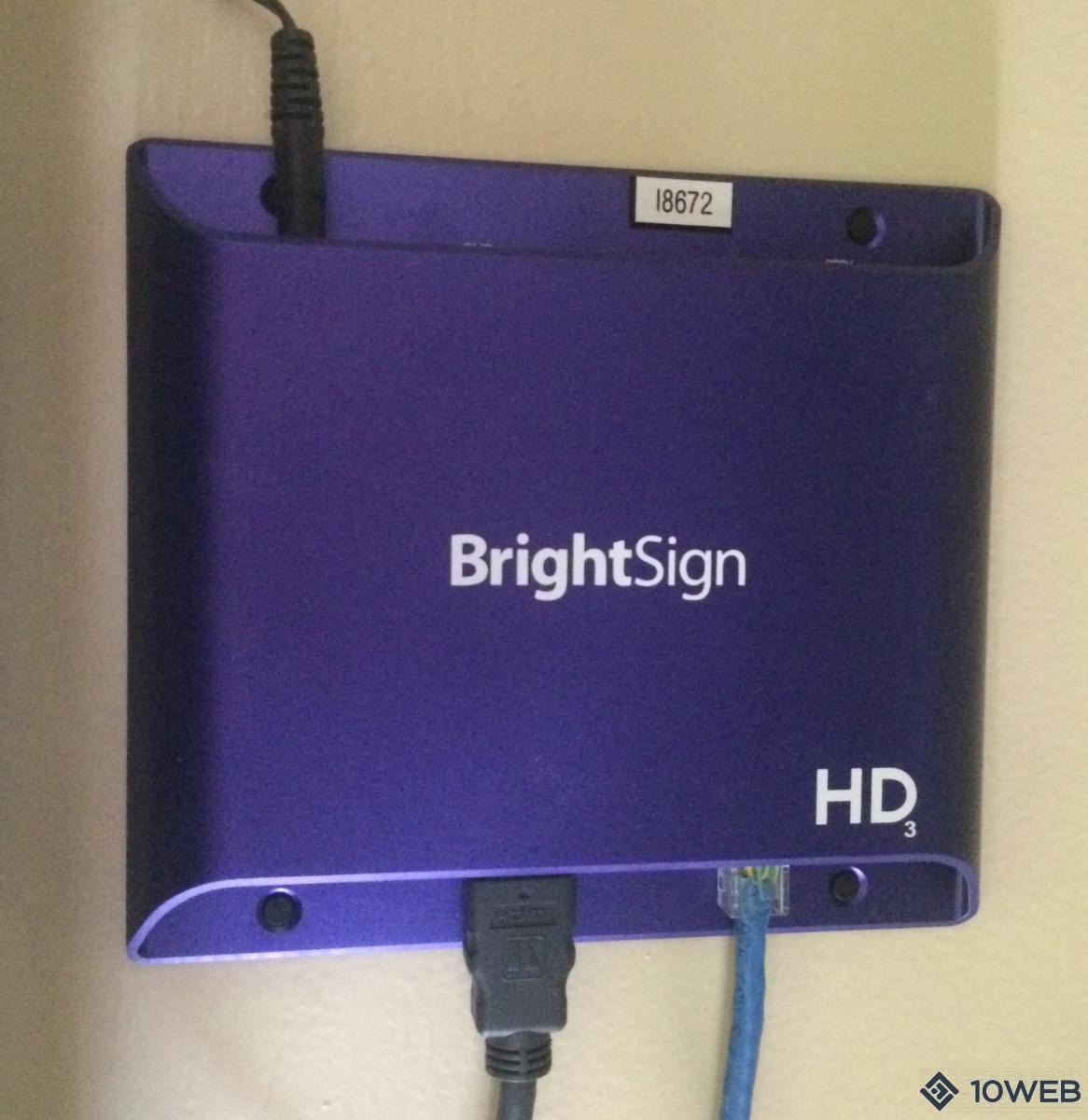 Brightsign HD223 digital signage player at Richmond Recreation Centre