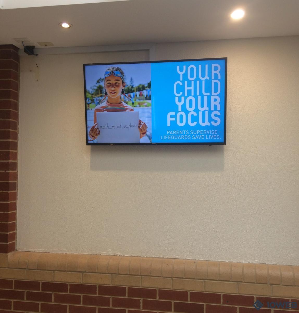 Digital signage at Richmond Recreation Centre