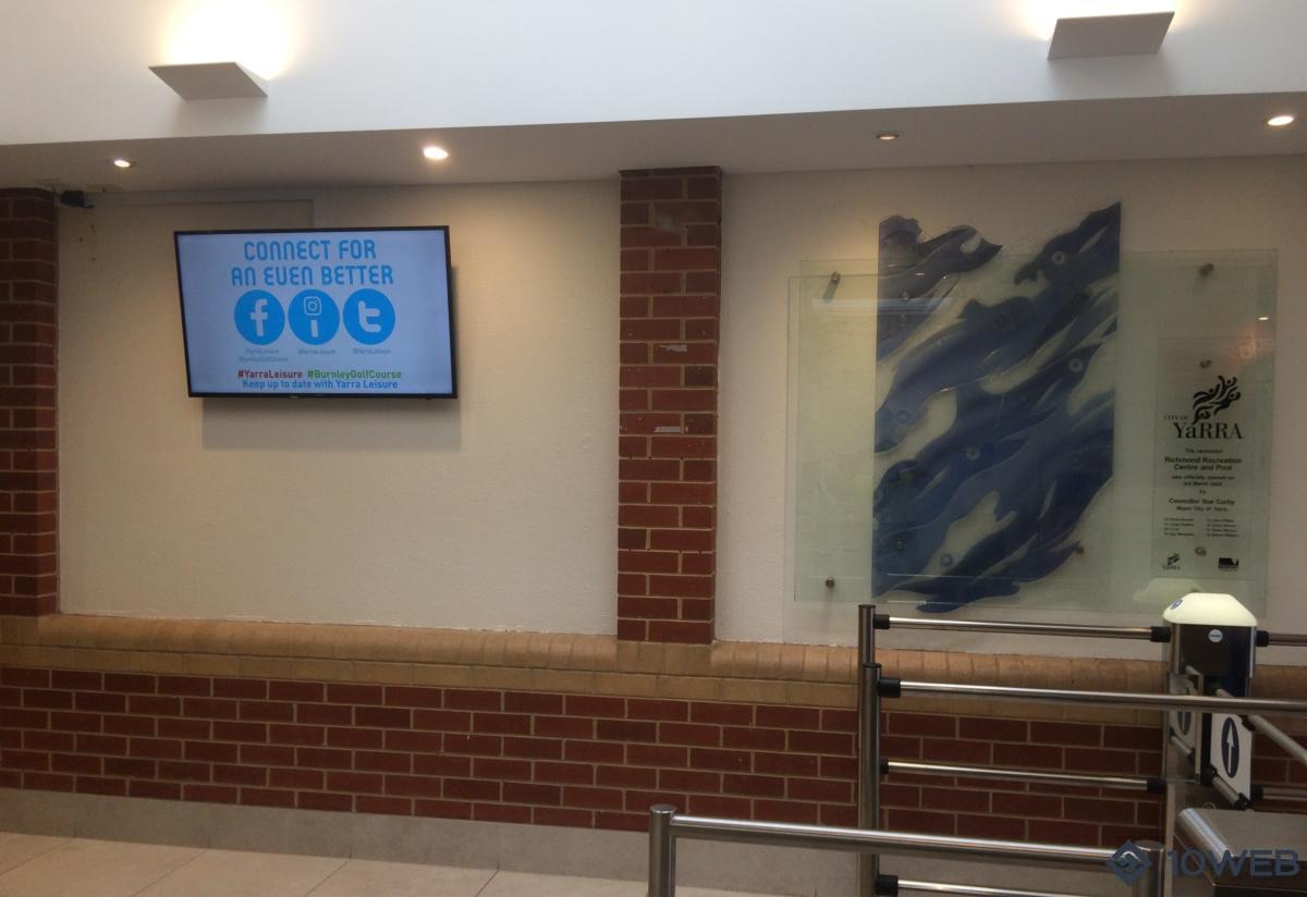 Digital signage at Richmond Recreation Centre